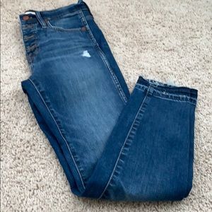 Madewell high waisted button front denim